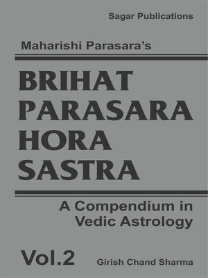 cover image of Brihat Parasara Hora Sastra Volume 2